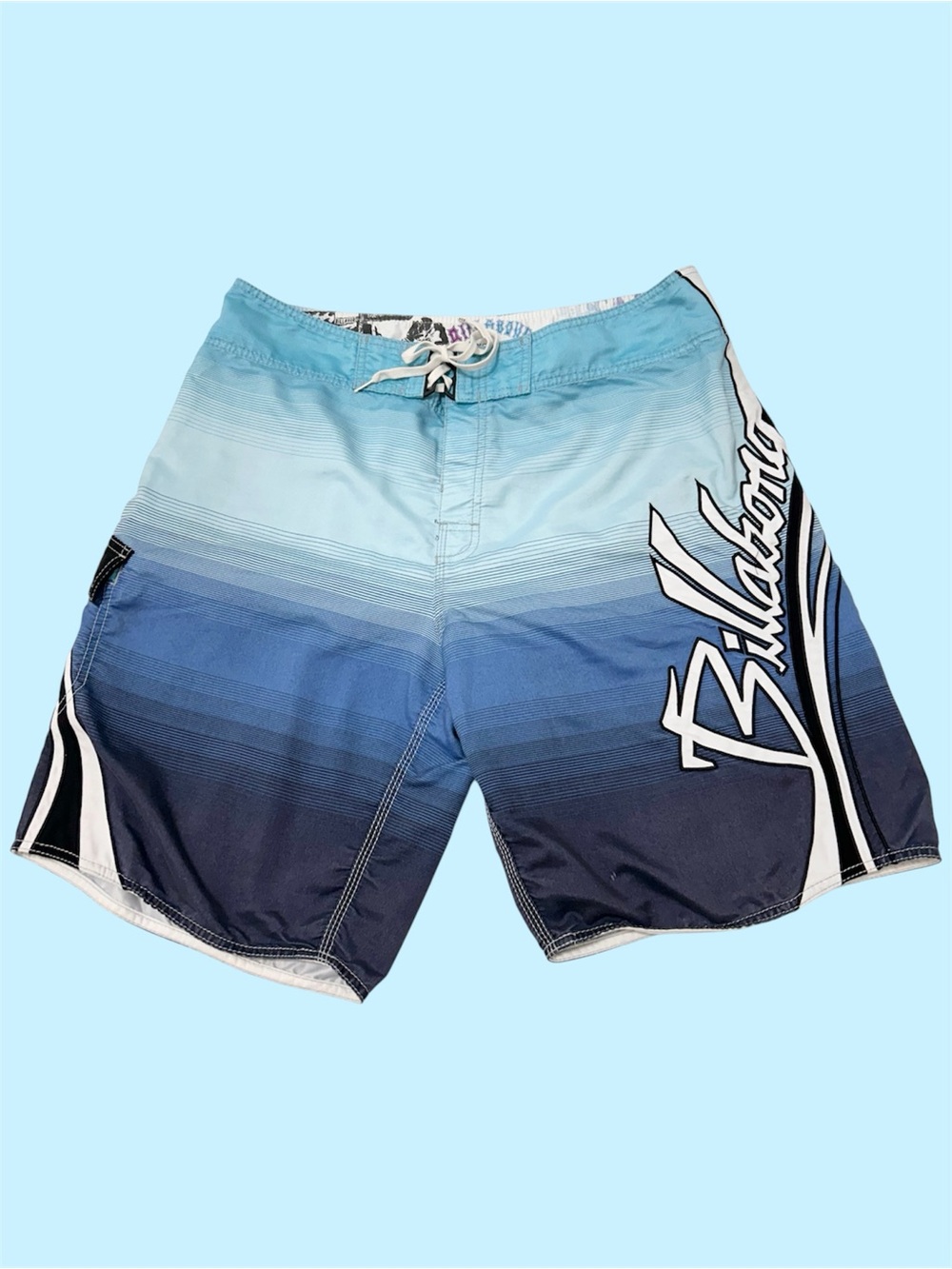 Vintage Y2K Billabong Mark Occhilupo Signature Board Short 38 Surf Embroidered